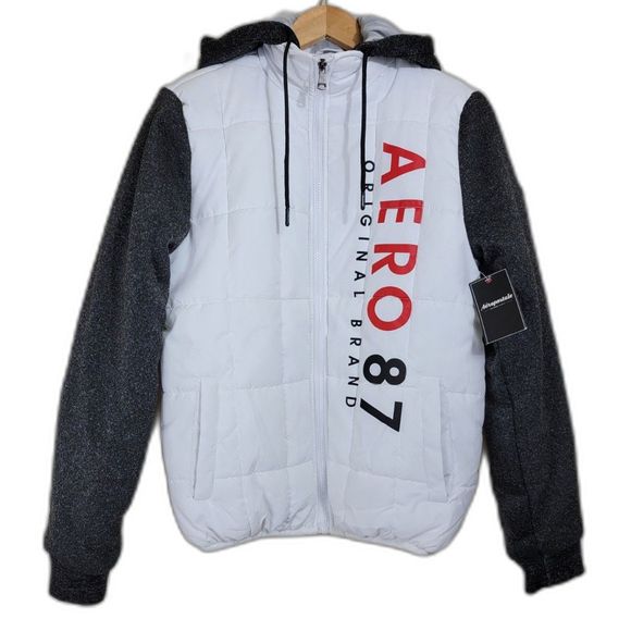 NWT White AEROPOSTALE Aero '87 Women's Sweater Jacket - Small - Picture 1 of 7